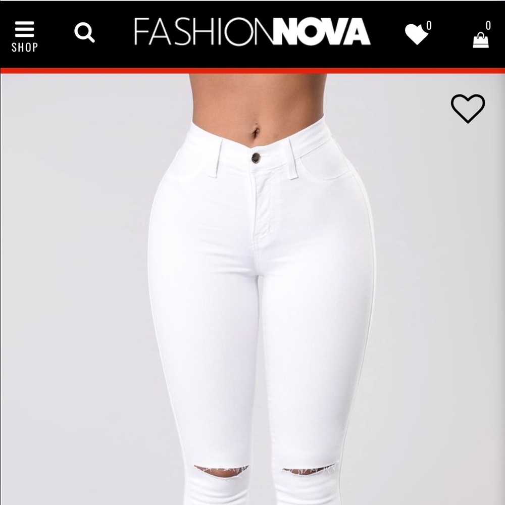 Fashionova White canopy Jeans